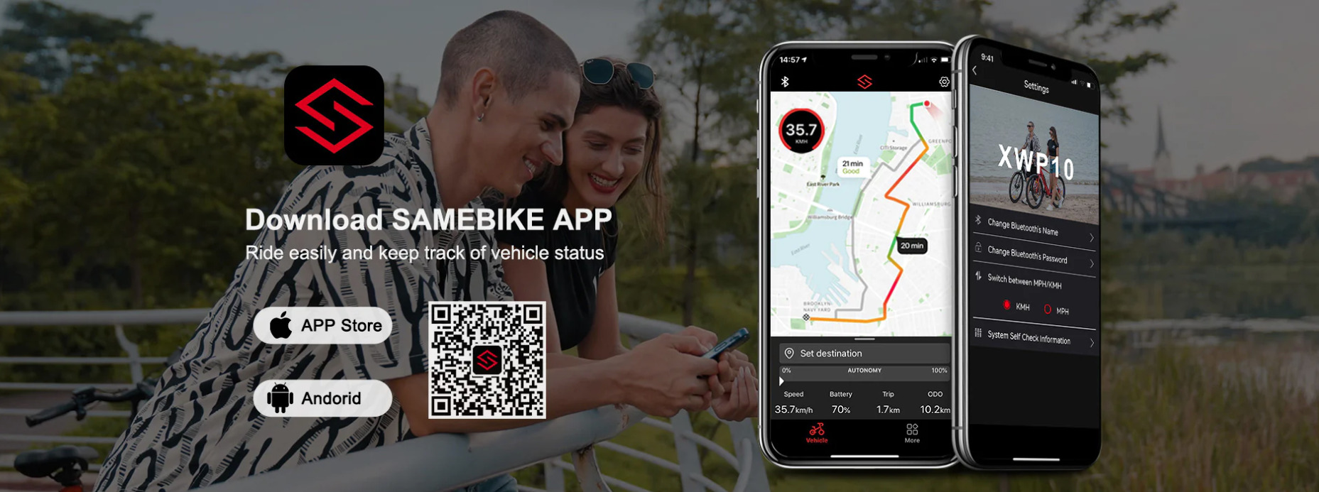 App for SAMEBIKE E-Bike