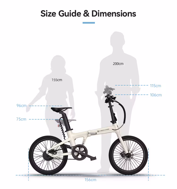 ADO Air 20S Electric Bike 12 ADO Air 20S dimensions 1