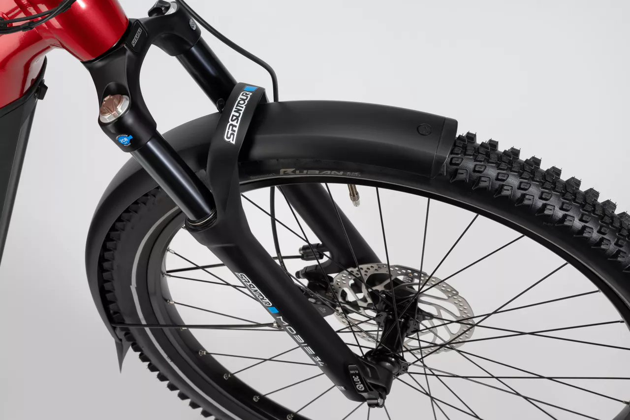 Haibike Trekking 7 red front wheel