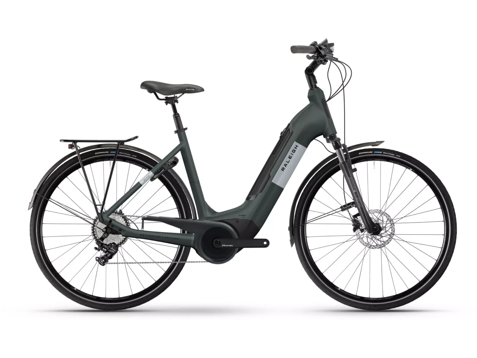 Raleigh Motus Ltd - Derailleur Gear Electric Bike Slate Green