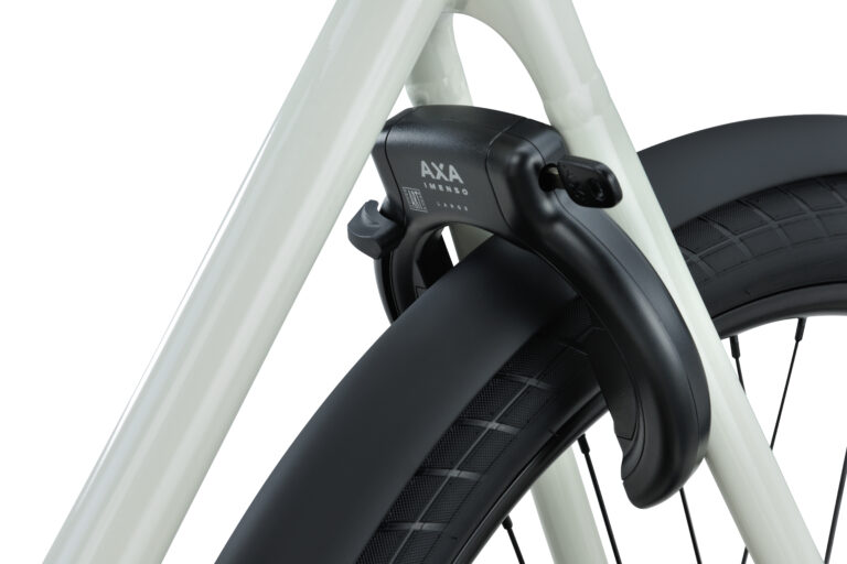 Raleigh One Electric Bike 15 Raleigh ONE white AXA lock