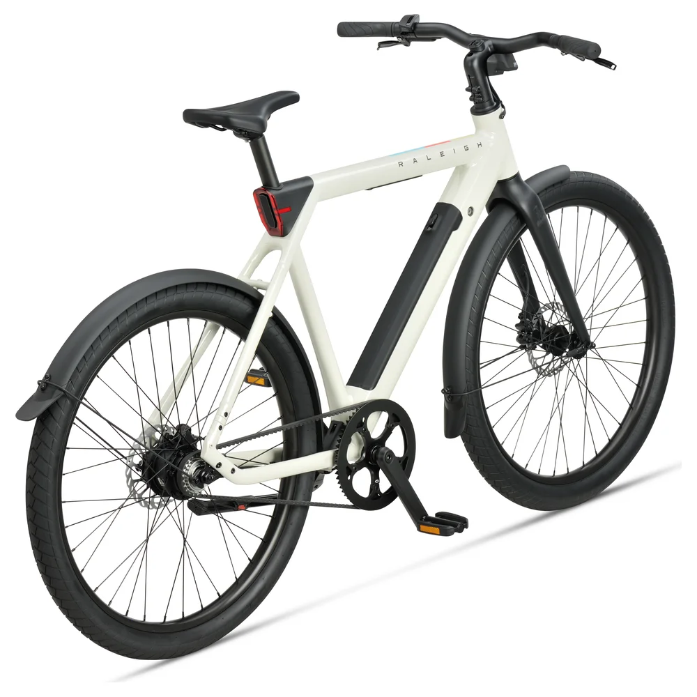 Raleigh One Electric Bike 6 Raleigh ONE white back angle view