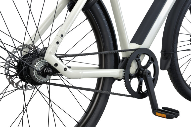 Raleigh One Electric Bike 11 Raleigh ONE white belt drive
