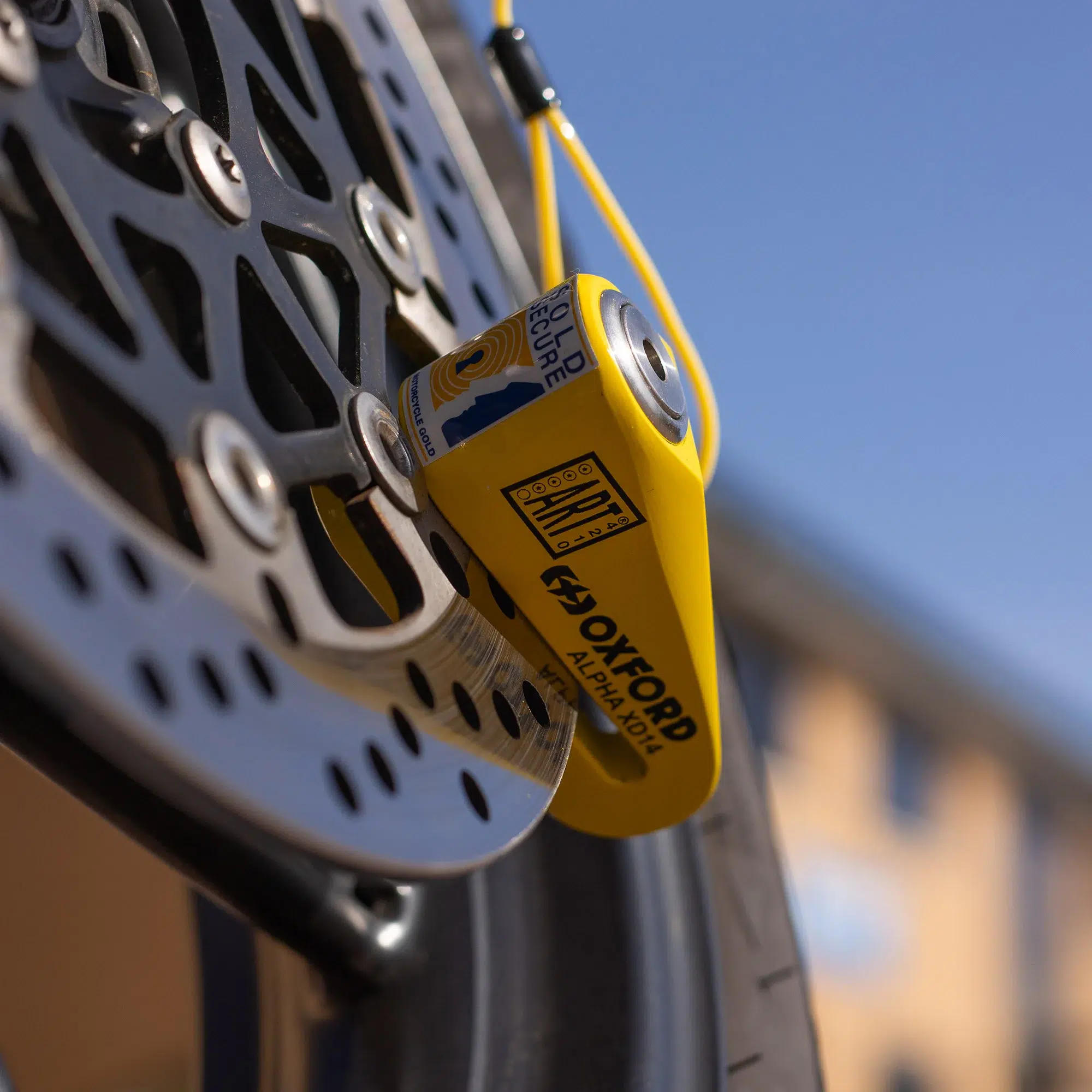 Oxford Alpha XD14 Disc Lock 4 Oxford Alpha XD14 Disc Lock Yellow image 2