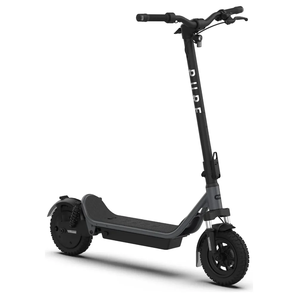 Pure Air6 Suspension Electric Scooter 1 The Pure Air6 Suspension, viewed from the side